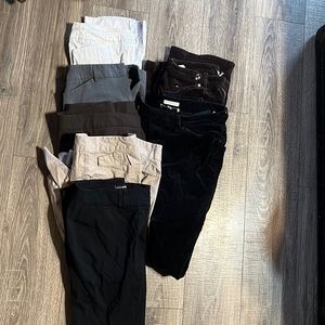 7 pairs of size 10 pants Fashion Bug, George, Dressbarn, Jones New York